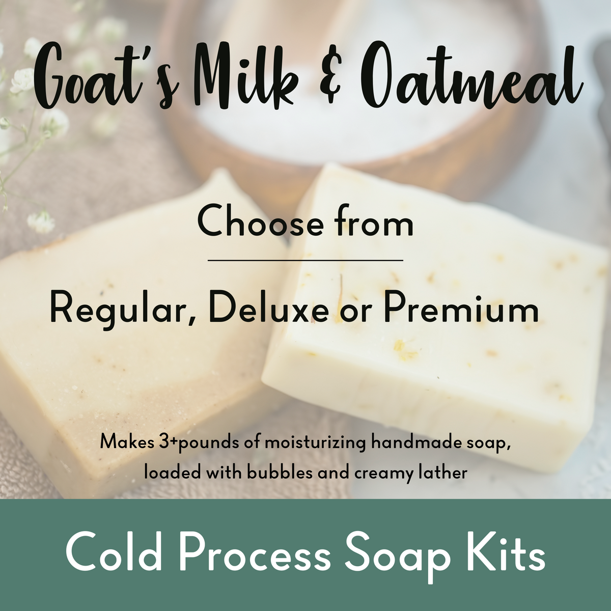 Soap Making Kit (Cold Process) Goat's Milk & Oatmeal 3+lb - Wixy Soap - Soap  Supply