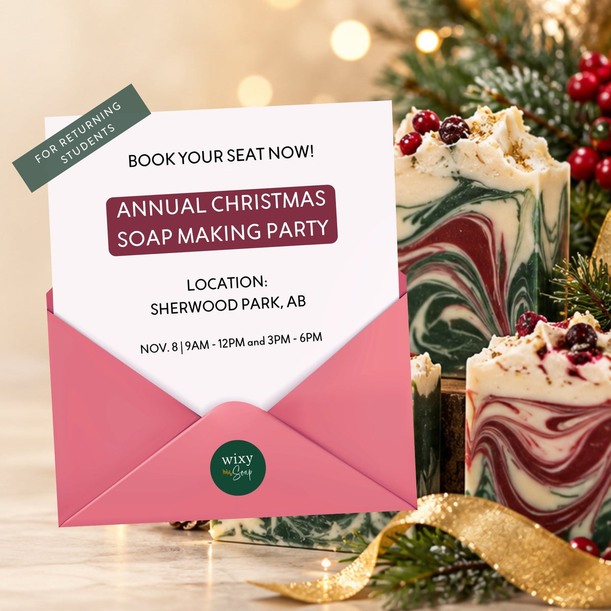 Annual Christmas Soap Making Party - Wixy Soap - Service