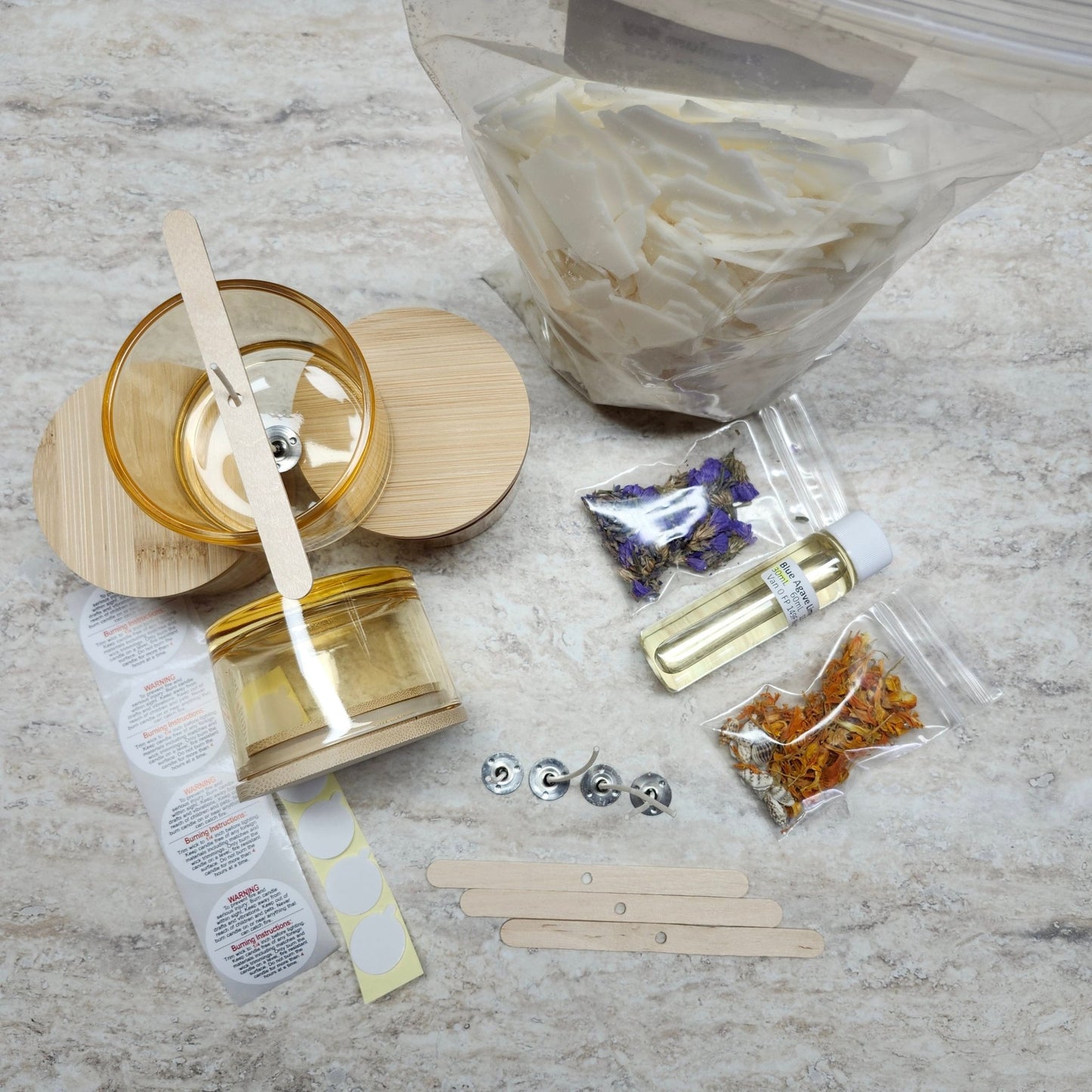 Candle Making Kit (Soy Wax - 4x4oz Tins) - Wixy Soap - Soap Supply