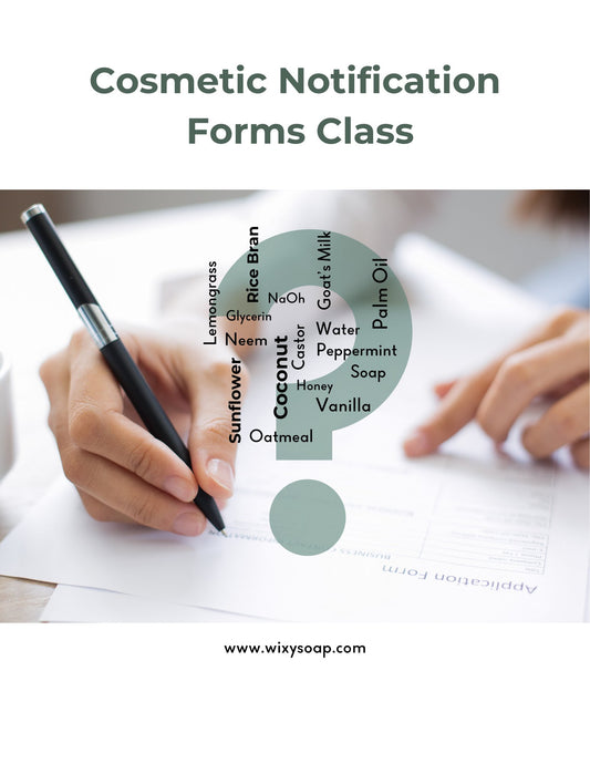 Cosmetic Notification Class - Wixy Soap - Service