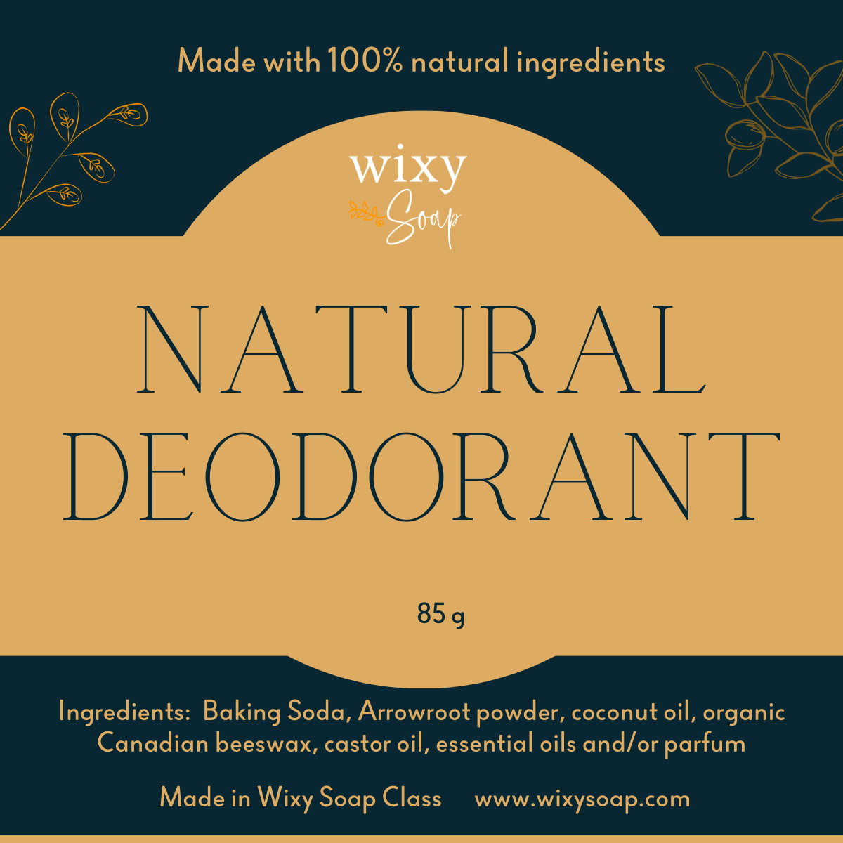 Deodorant Kit (Natural) - Wixy Soap - Soap Supply
