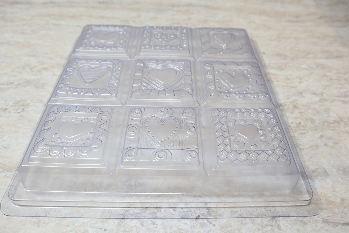 9 Cavity Plastic Mold Hearts