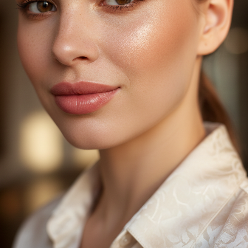 lady with beautiful natural lips