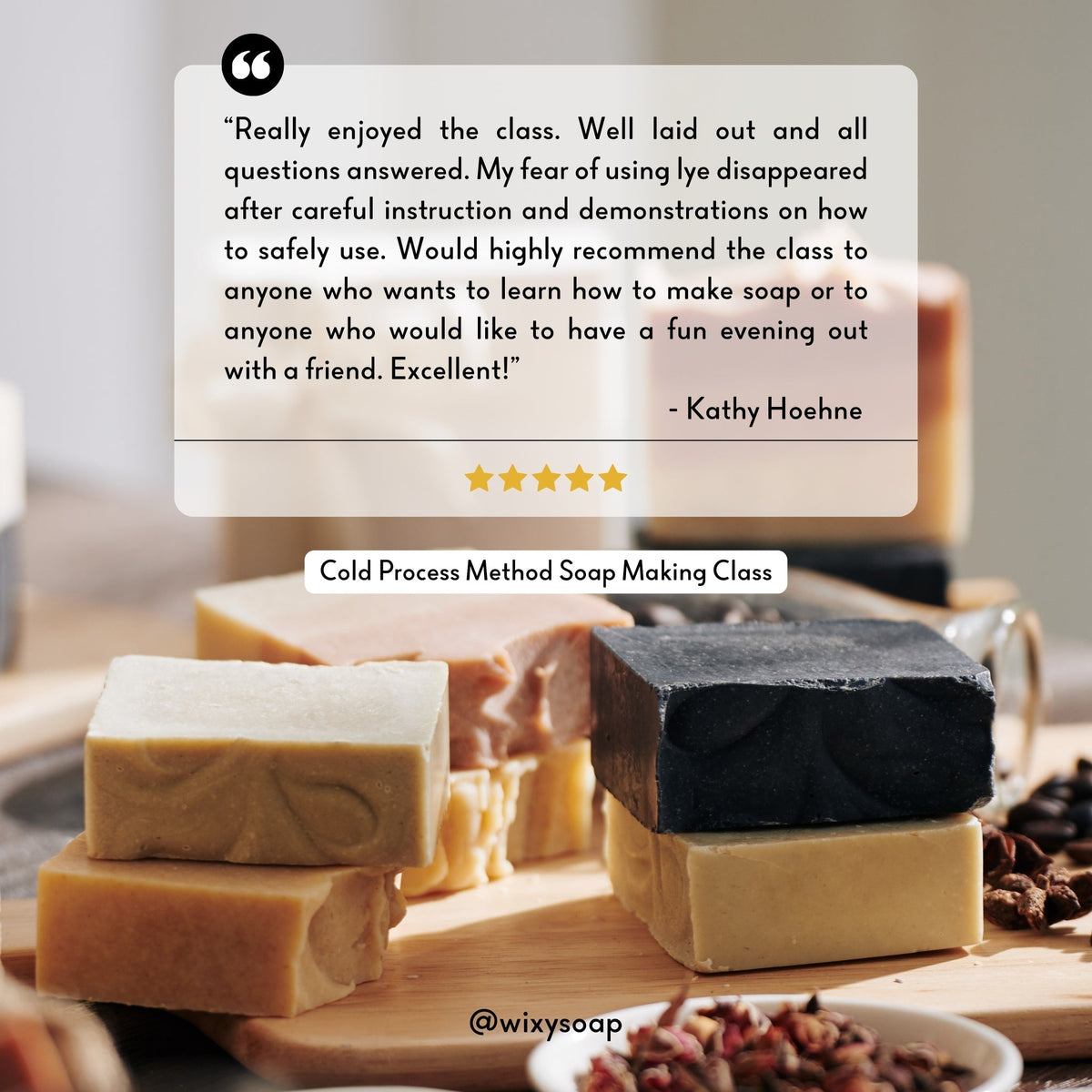 Online (Live Streaming) Cold Process Soap Making Class - Wixy Soap - Service