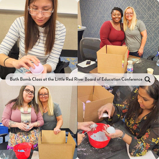 A Creative Break: Bath Bomb Class at the Little Red River Board of Education Conference - Wixy Soap