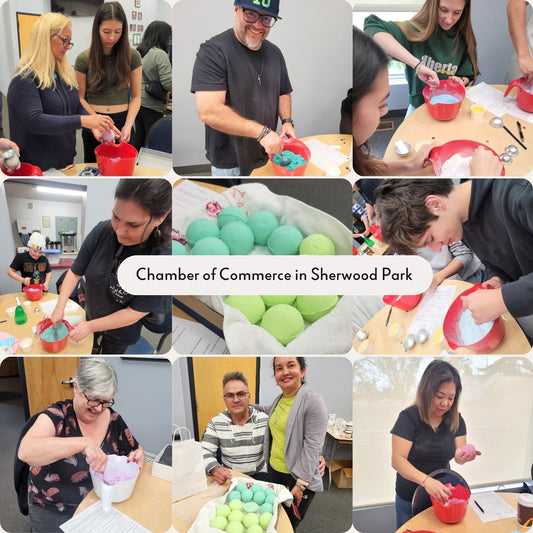 Fun for All Ages: Bath Bomb Workshop in Sherwood Park Chamber of Commerce - Wixy Soap