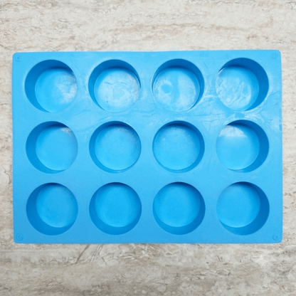 12 Cavity Circle Silicone Mold - Wixy Soap - Soap Supply