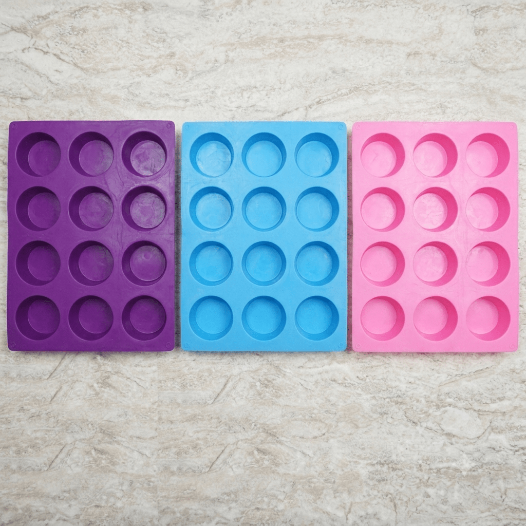 12 Cavity Circle Silicone Mold - Wixy Soap - Soap Supply