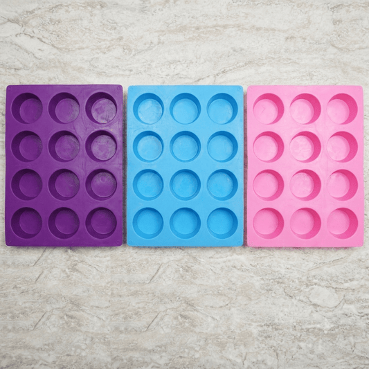 12 Cavity Circle Silicone Mold - Wixy Soap - Soap Supply