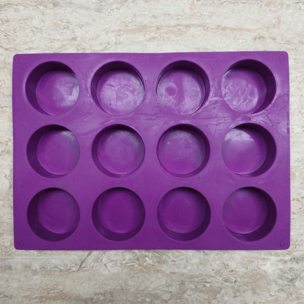 12 Cavity Circle Silicone Mold - Wixy Soap - Soap Supply