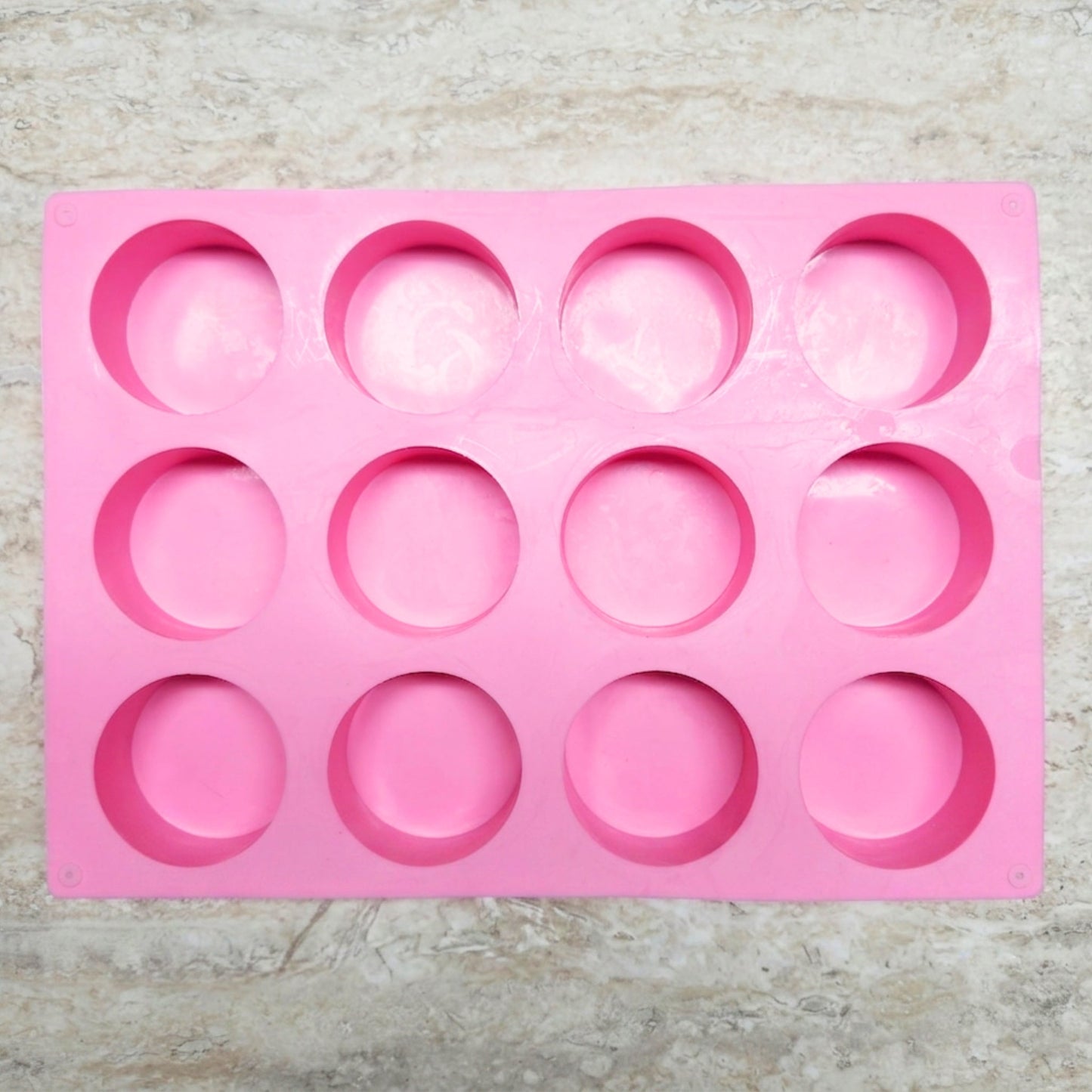 12 Cavity Circle Silicone Mold - Wixy Soap - Soap Supply