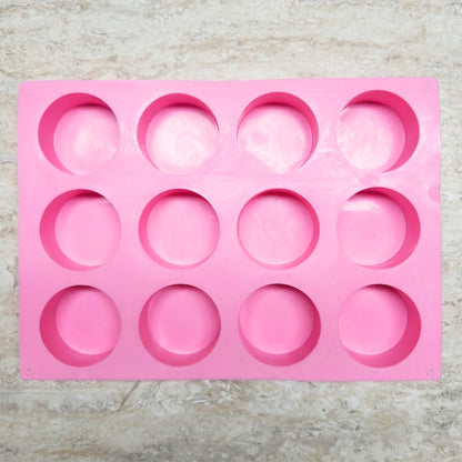 12 Cavity Circle Silicone Mold - Wixy Soap - Soap Supply