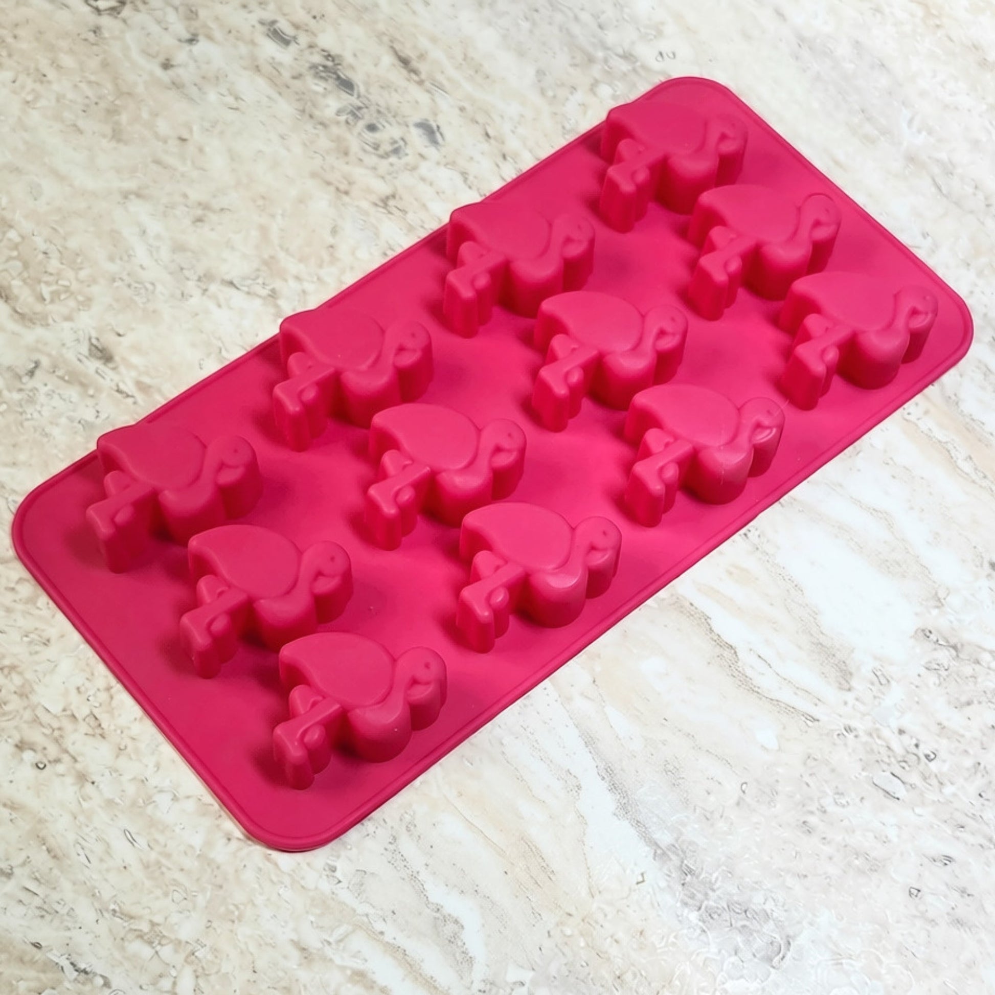 12 Cavity Flamingo Silicone Mold - Wixy Soap - Soap Supply