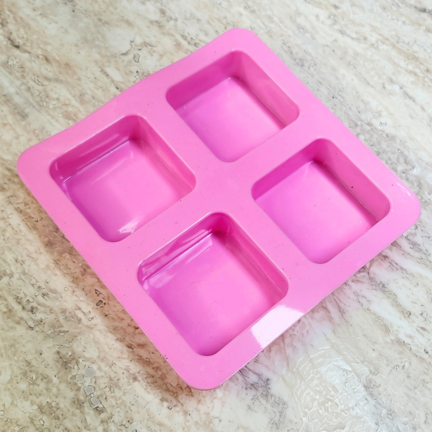 4 Cavity Square Silicone Mold - Wixy Soap - Soap Supply