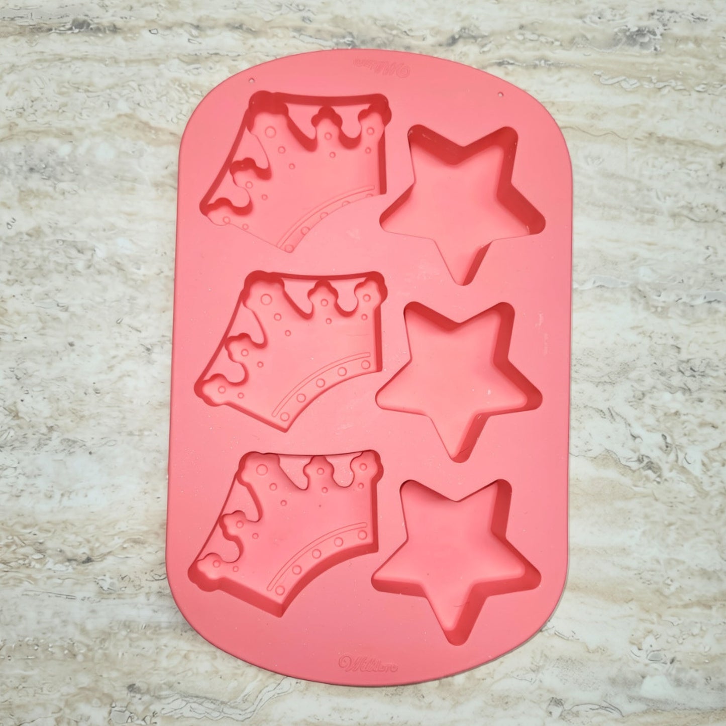 6 Cavity Crown and Star Silicone Mold - Wixy Soap - Soap Supply