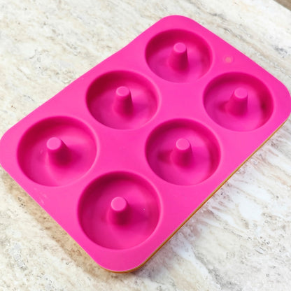 6 Cavity Donut Silicone Mold - Wixy Soap - Soap Supply
