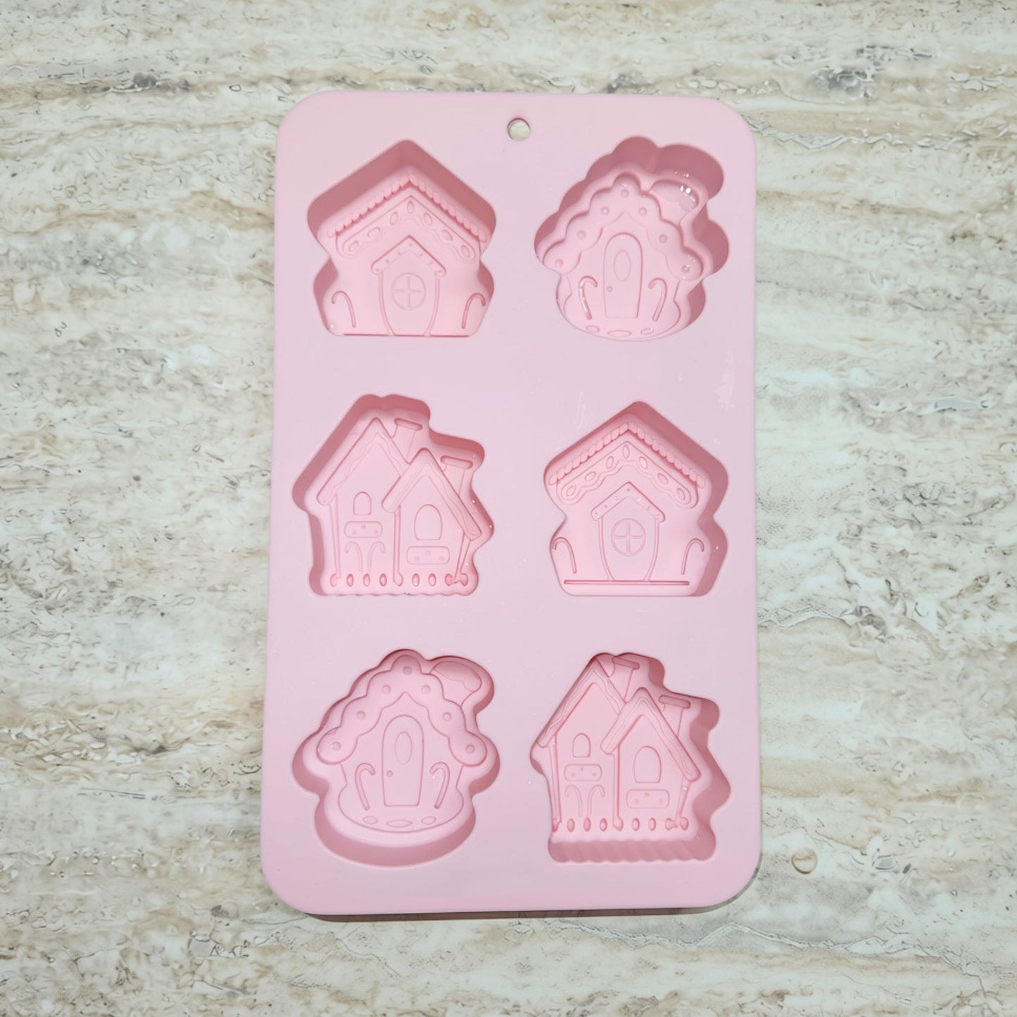 6 Cavity House Silicone Mold - Wixy Soap - Soap Supply