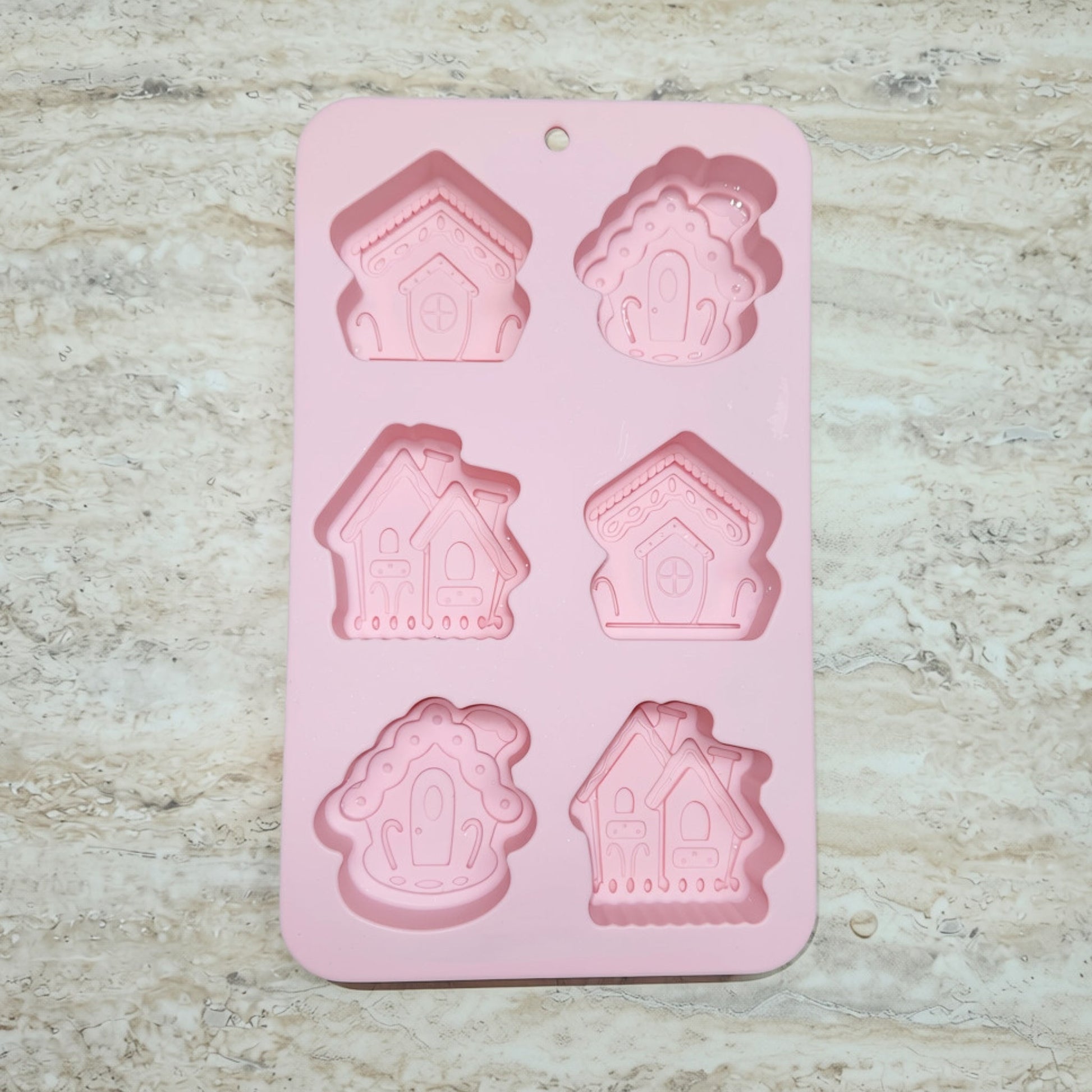6 Cavity House Silicone Mold - Wixy Soap - Soap Supply
