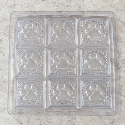 9 Cavity Plastic Mold Dog Paws - Wixy Soap - Soap Supply