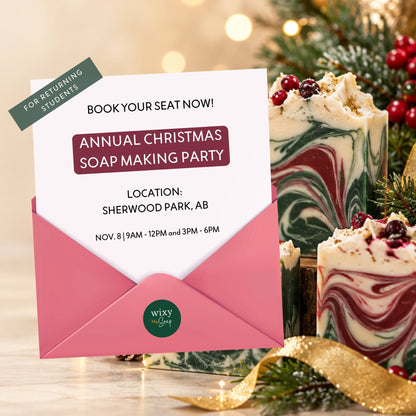 Annual Christmas Soap Making Party - Wixy Soap - Service