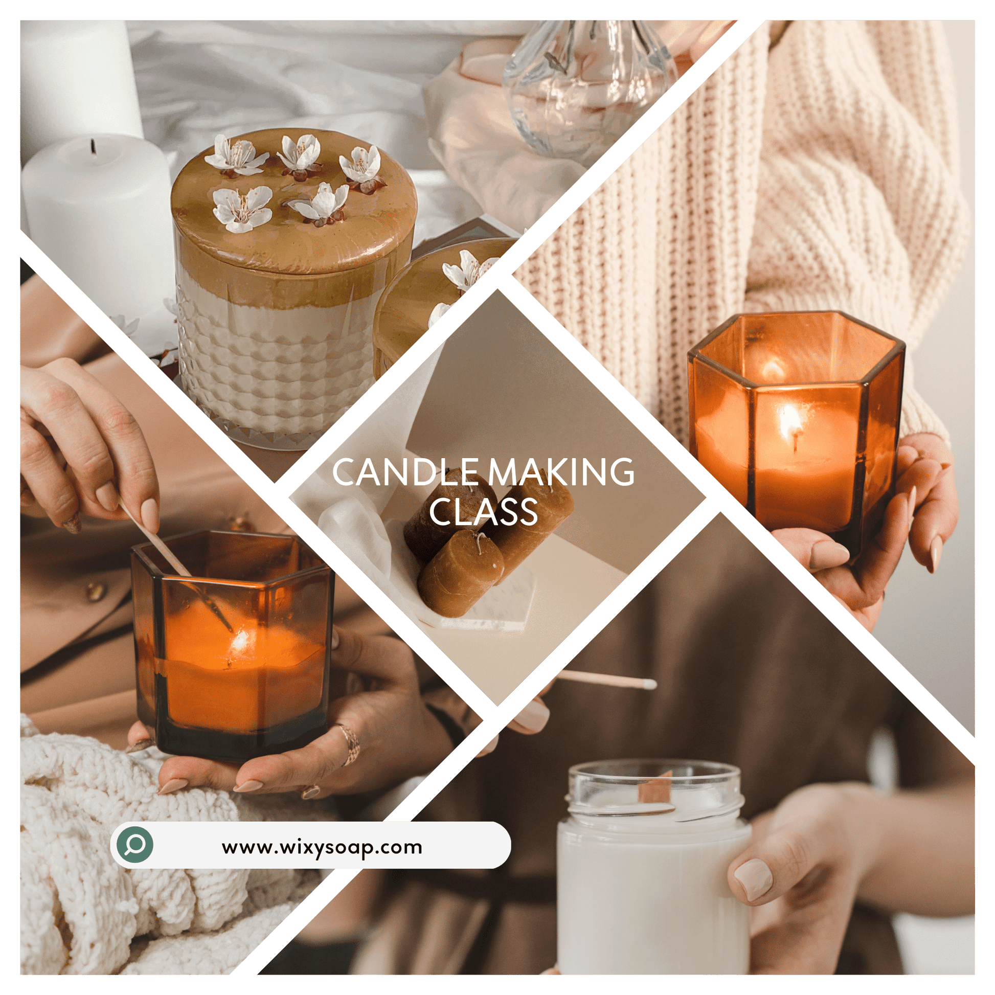Candle Making - Introductory Class - Wixy Soap - Service