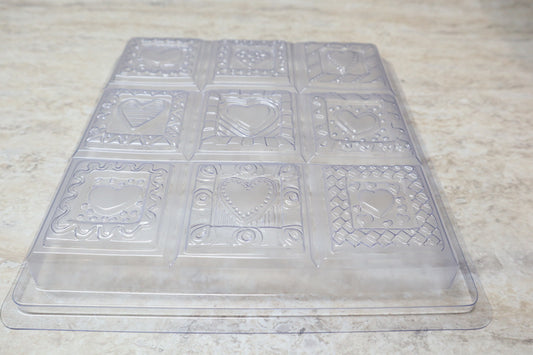 9 Cavity Plastic Mold Hearts