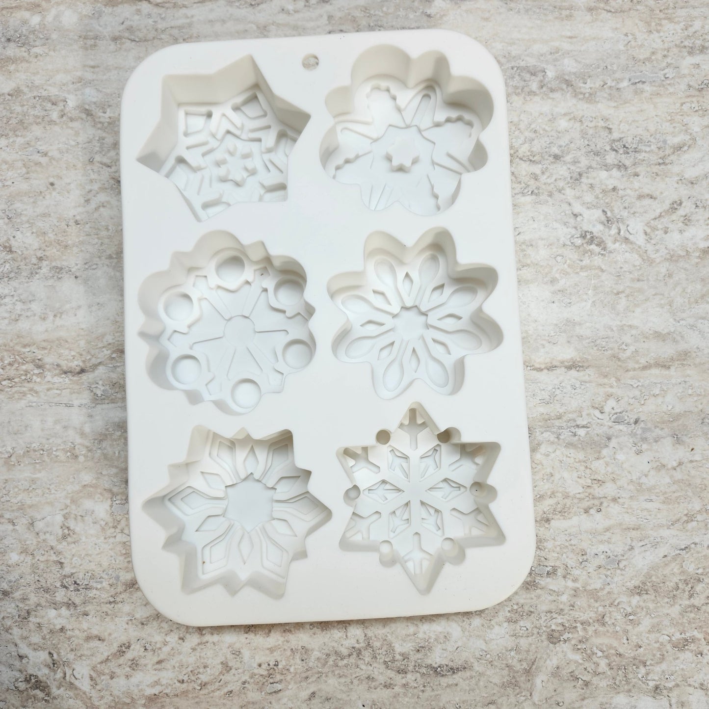 Snowflake Silicone Soap Mould 6 - cavity - Wixy Soap - Soap Supply