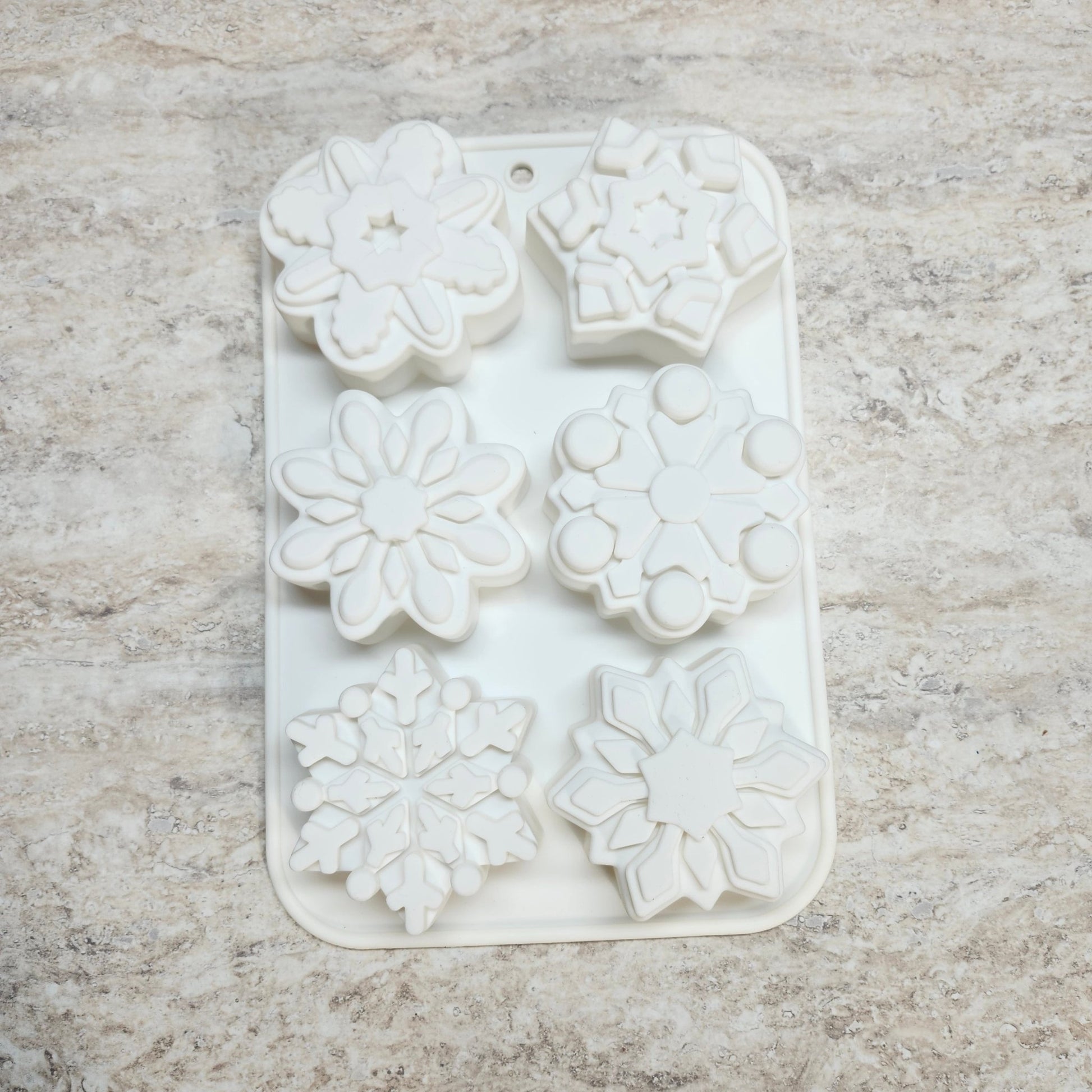 Snowflake Silicone Soap Mould 6 - cavity - Wixy Soap - Soap Supply