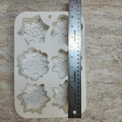 Snowflake Silicone Soap Mould 6 - cavity - Wixy Soap - Soap Supply
