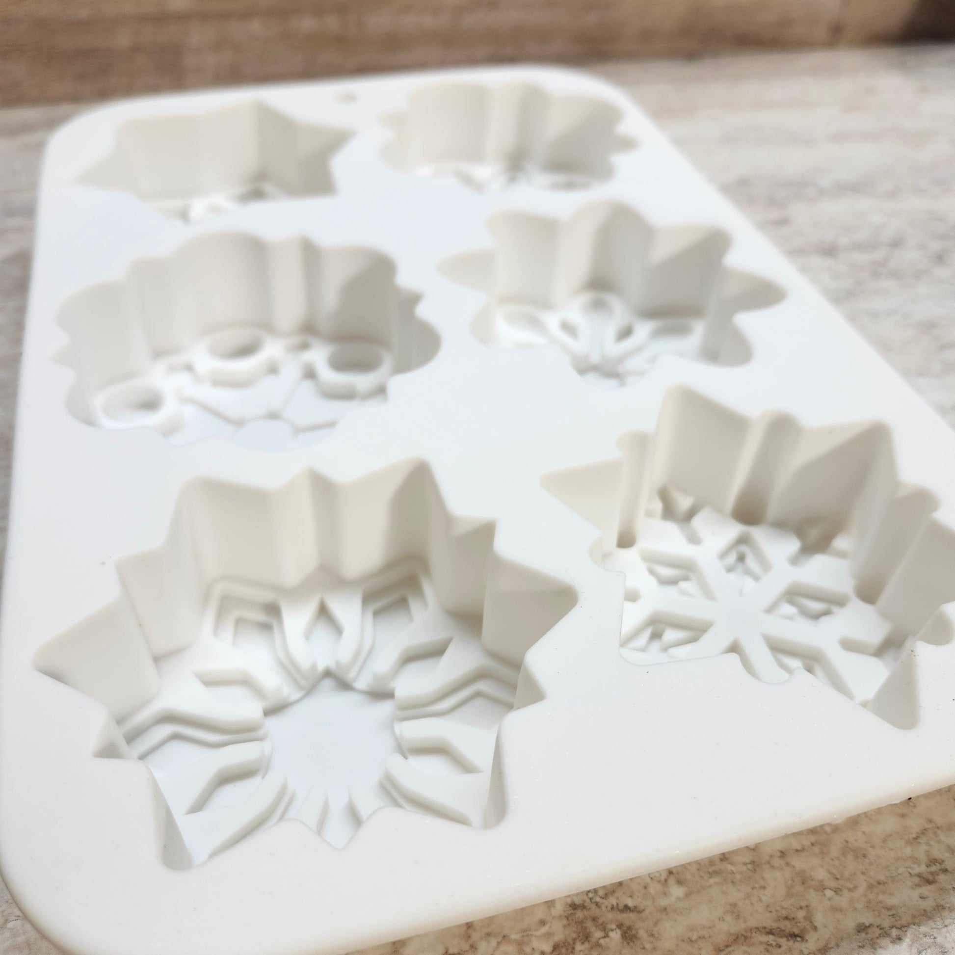 Snowflake Silicone Soap Mould 6 - cavity - Wixy Soap - Soap Supply
