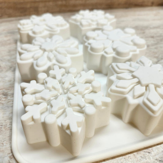 Snowflake Silicone Soap Mould 6 - cavity - Wixy Soap - Soap Supply