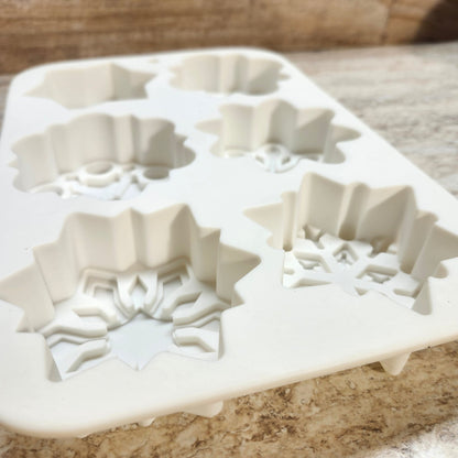 Snowflake Silicone Soap Mould 6 - cavity - Wixy Soap - Soap Supply