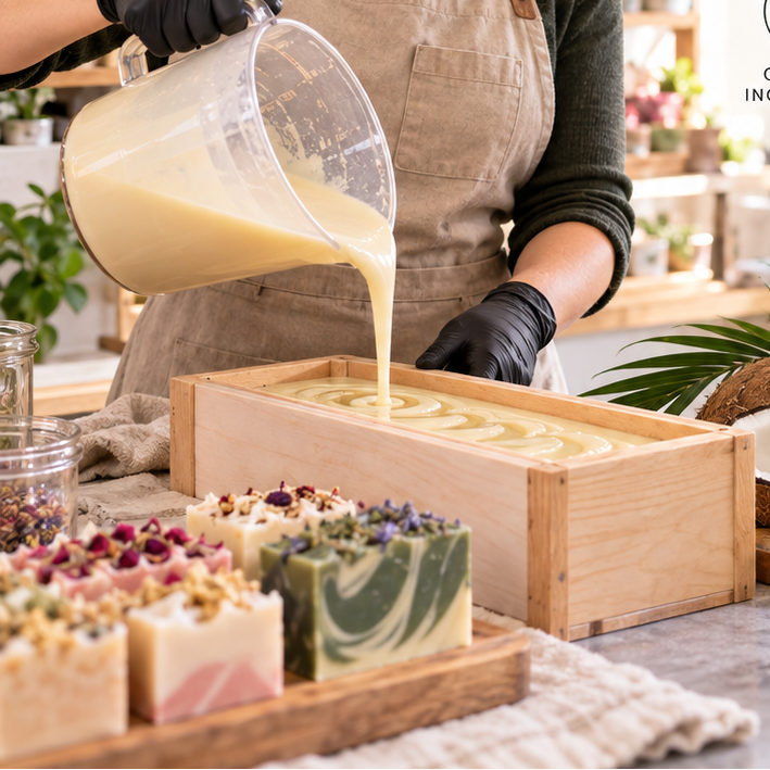 Soap making in progress