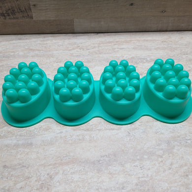 4-Cavity Massage Bar Silicone Mold - Wixy Soap - Soap Supply