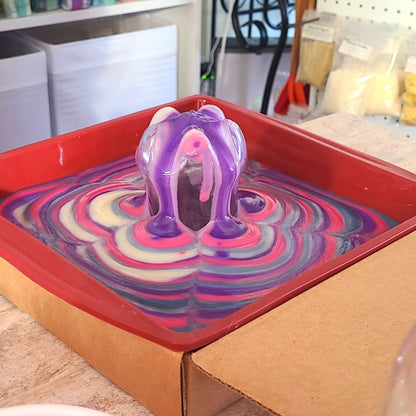 Advanced Soap Making Class - Peacock Column Pour - Wixy Soap - Service