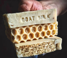 Load image into Gallery viewer, Goat&#39;s Milk, Neem Oil, Sweet Orange &amp; Oatmeal - Wixy Soap - Handmade Soap

