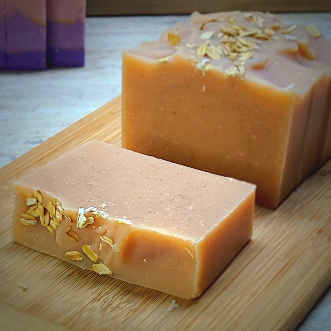 Goat's Milk & Oatmeal Ruby Grapefruit - Wixy Soap - Handmade Soap