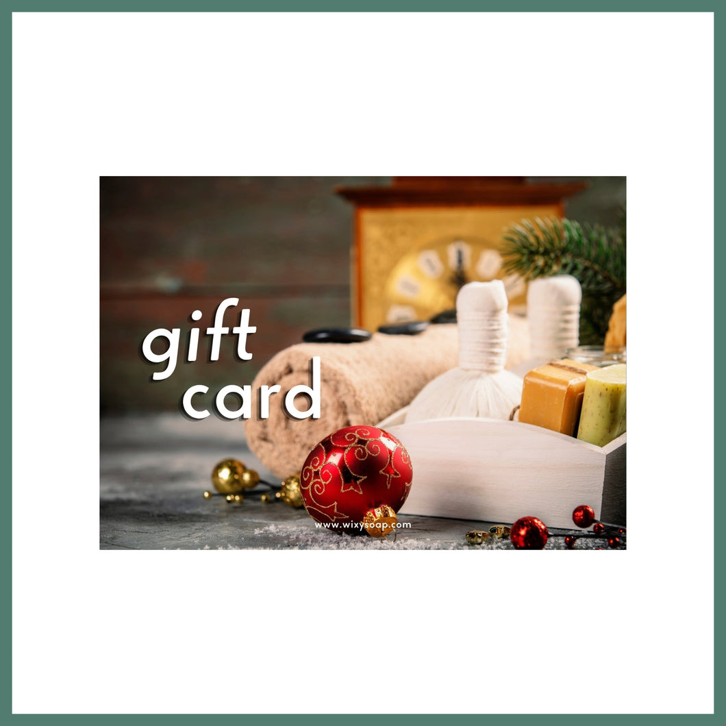 Holiday Soap Gift Card - Wixy Soap - Gift Cards